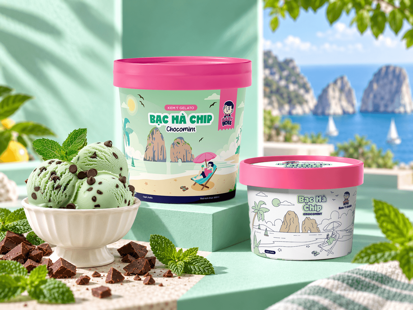 Kem GELATO BẠC HÀ CHIP